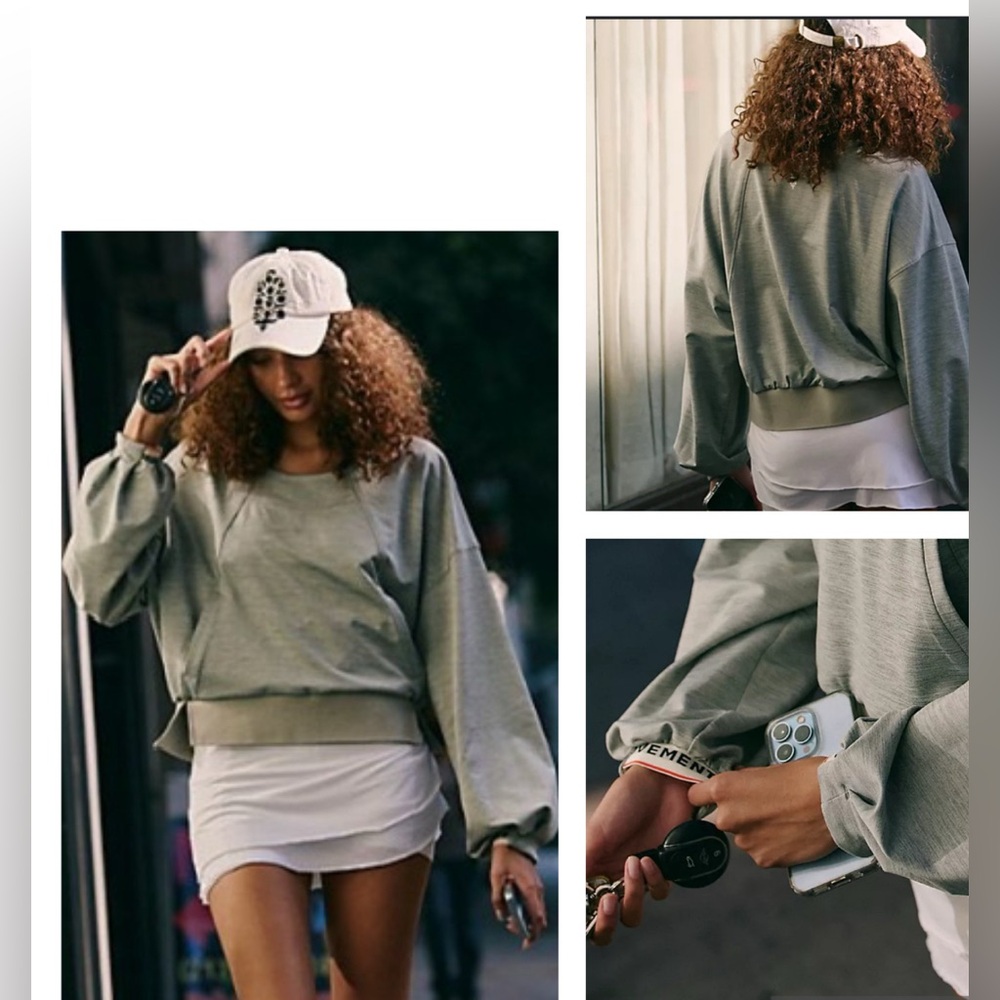 Free People Movement Jump Start Layer. Color Healther  Grey